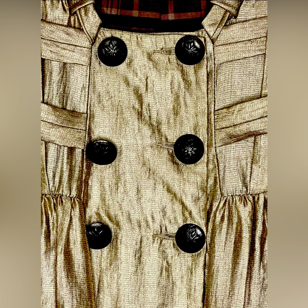 🤩 NEW LISTING! Fumblin Foe Women’s Coquette Gold Victorian Dress/Jacket Sz M EUC - Picture 5 of 9